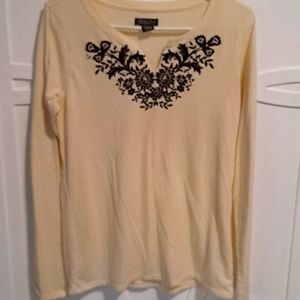 Lucky Brand XL embroidered tee